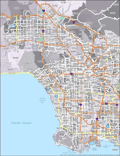 Zip Code Map Los Angeles